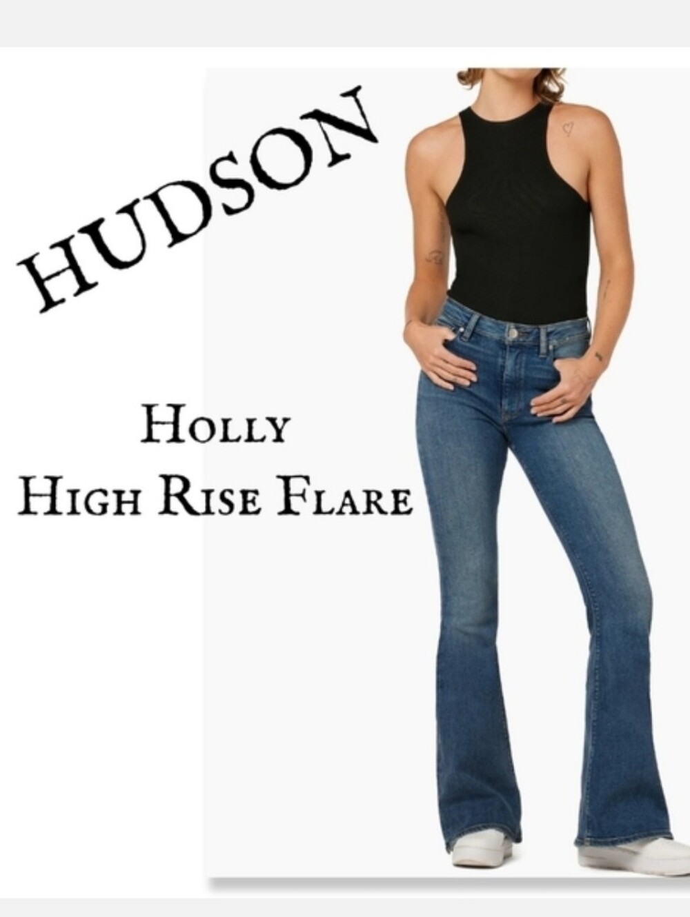 NWT Hudson Jeans Holly High-Rise Flare Jeans Sz 34